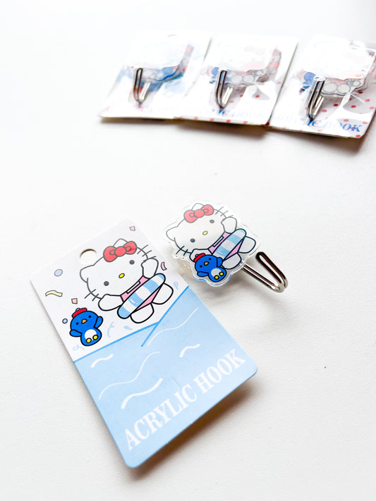 GANCHO-002 - Gancho individual de Hello Kitty azul