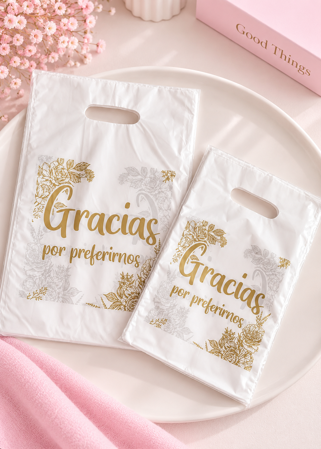 ETC-FUN-004 - FUNDA BOUTIQUE GRACIAS POR SU COMPRA - MEDIANA - 8 X 12
