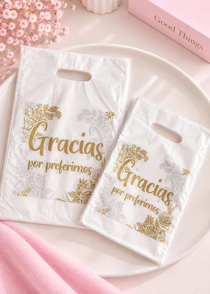 ETC-FUN-004 - FUNDA BOUTIQUE GRACIAS POR SU COMPRA - MEDIANA - 8 X 12