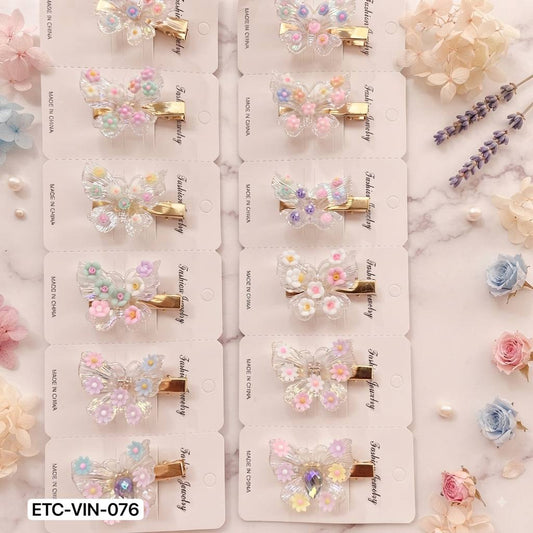 ETC-VIN-076 - Vincha mariposa con florcita x12