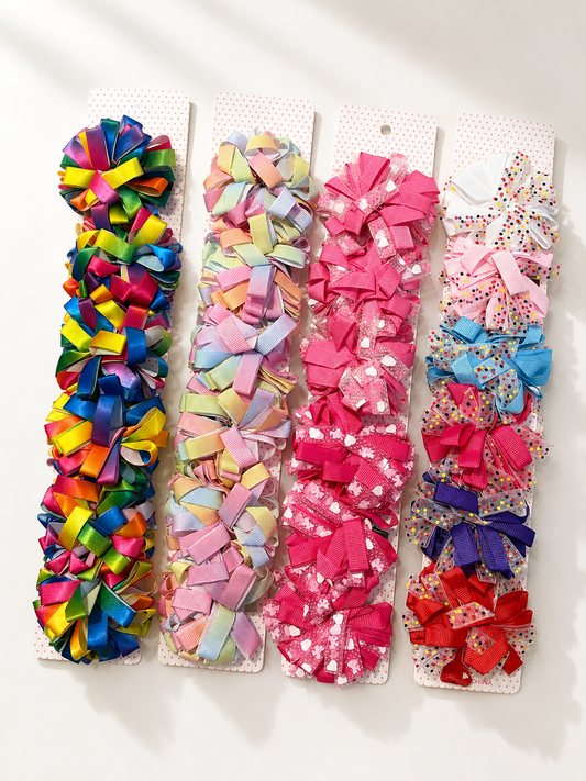 ETC-VIN-120 - Lazo pompon x6 colores variado