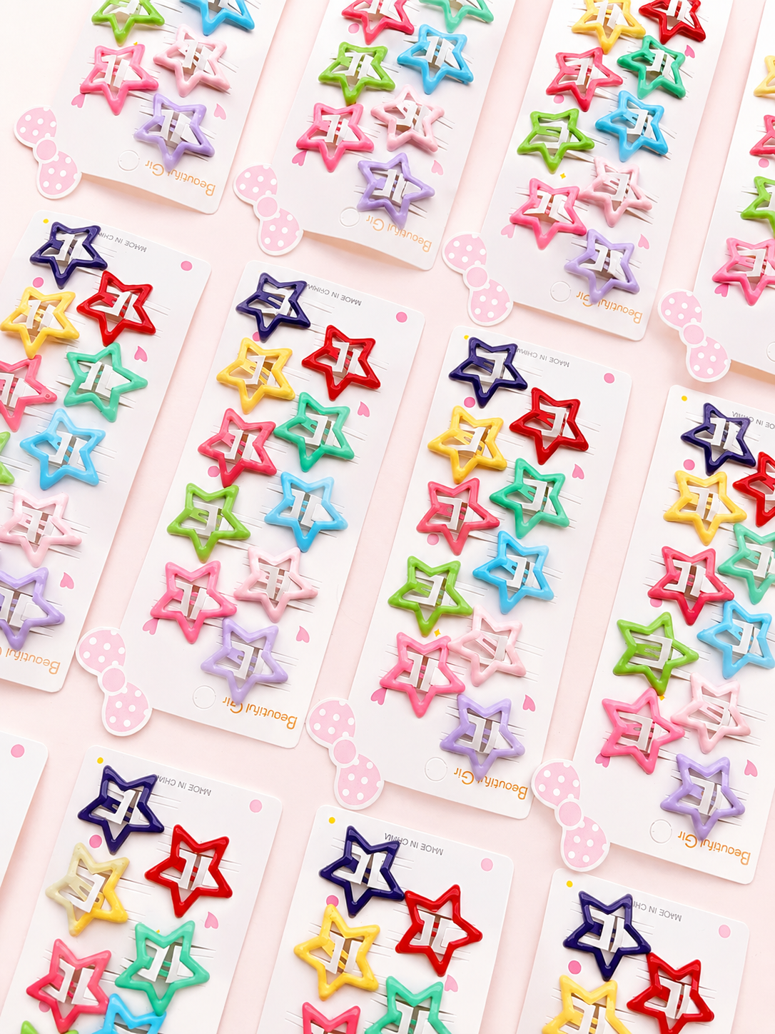 TICTAC-0301 - Tablita de estrellas variadas de colores x12