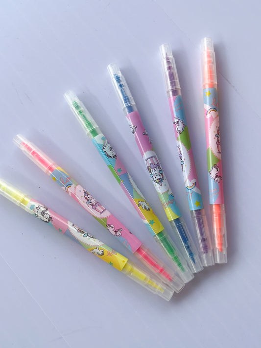 MARCADOR-004 - PACK X 12 RESALTADORES UNICORNIO