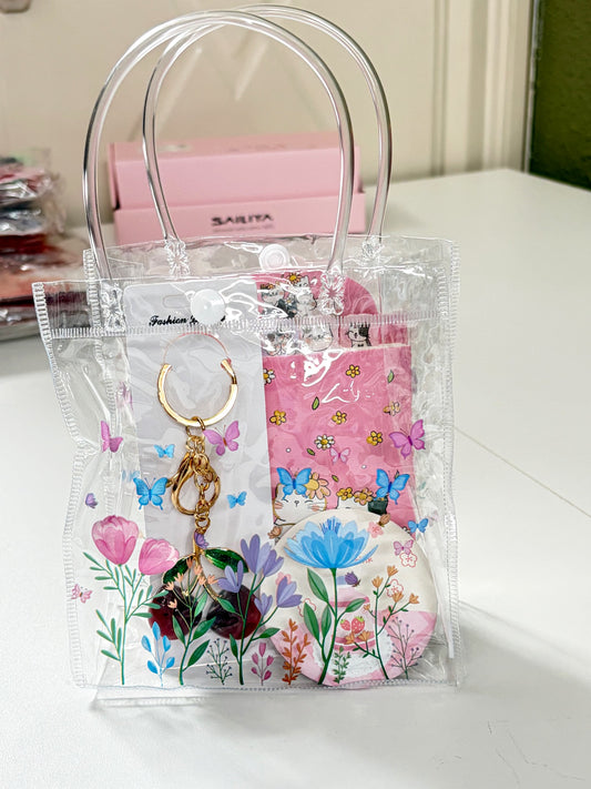 ETC-FUN-260101 - Fundas transparente de flores x12