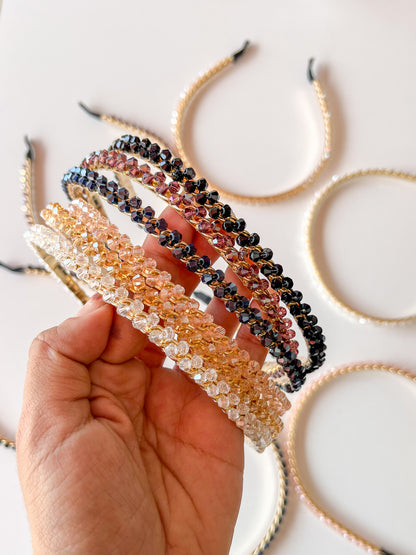 ETC-DIA-112 - DOC DIADEADEMA DE CRISTALES CON CADENA
