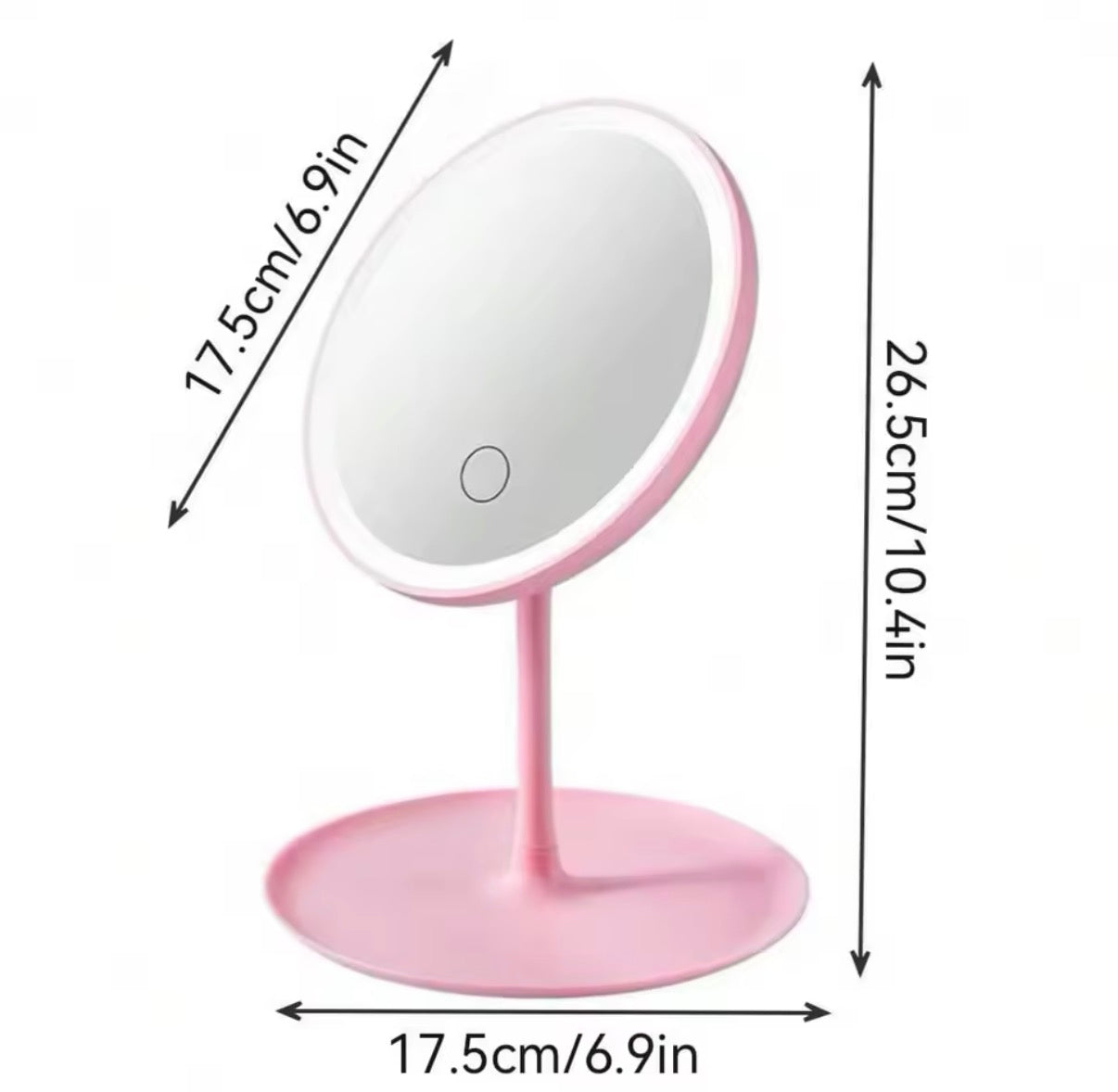 ETC-ESP-001 - ESPEJO CIRCULAR RECARGABLE CON LUZ