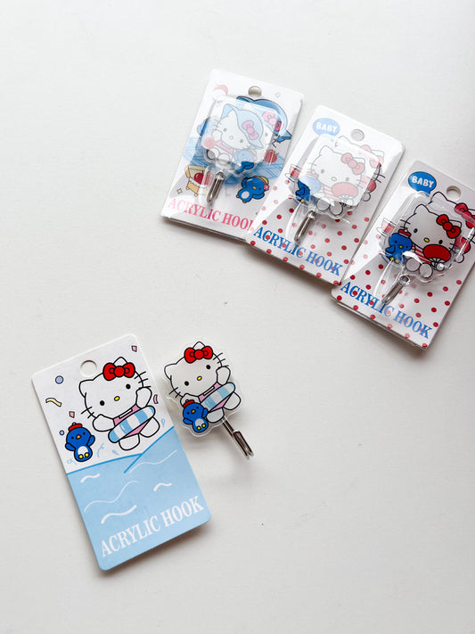 GANCHO-002 - Gancho individual de Hello Kitty azul