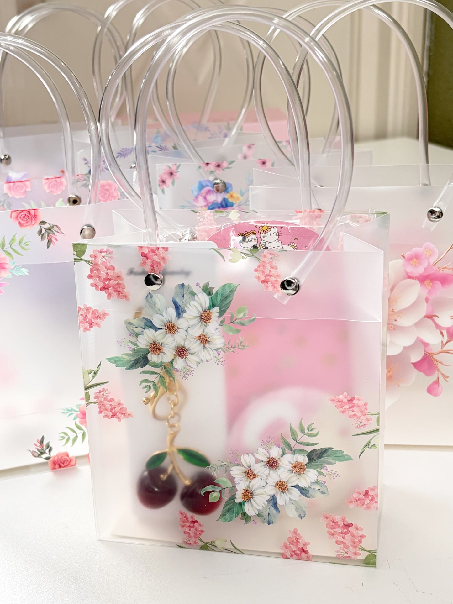 ETC-FUN-260102 - Fundas transparente botones con metal x12