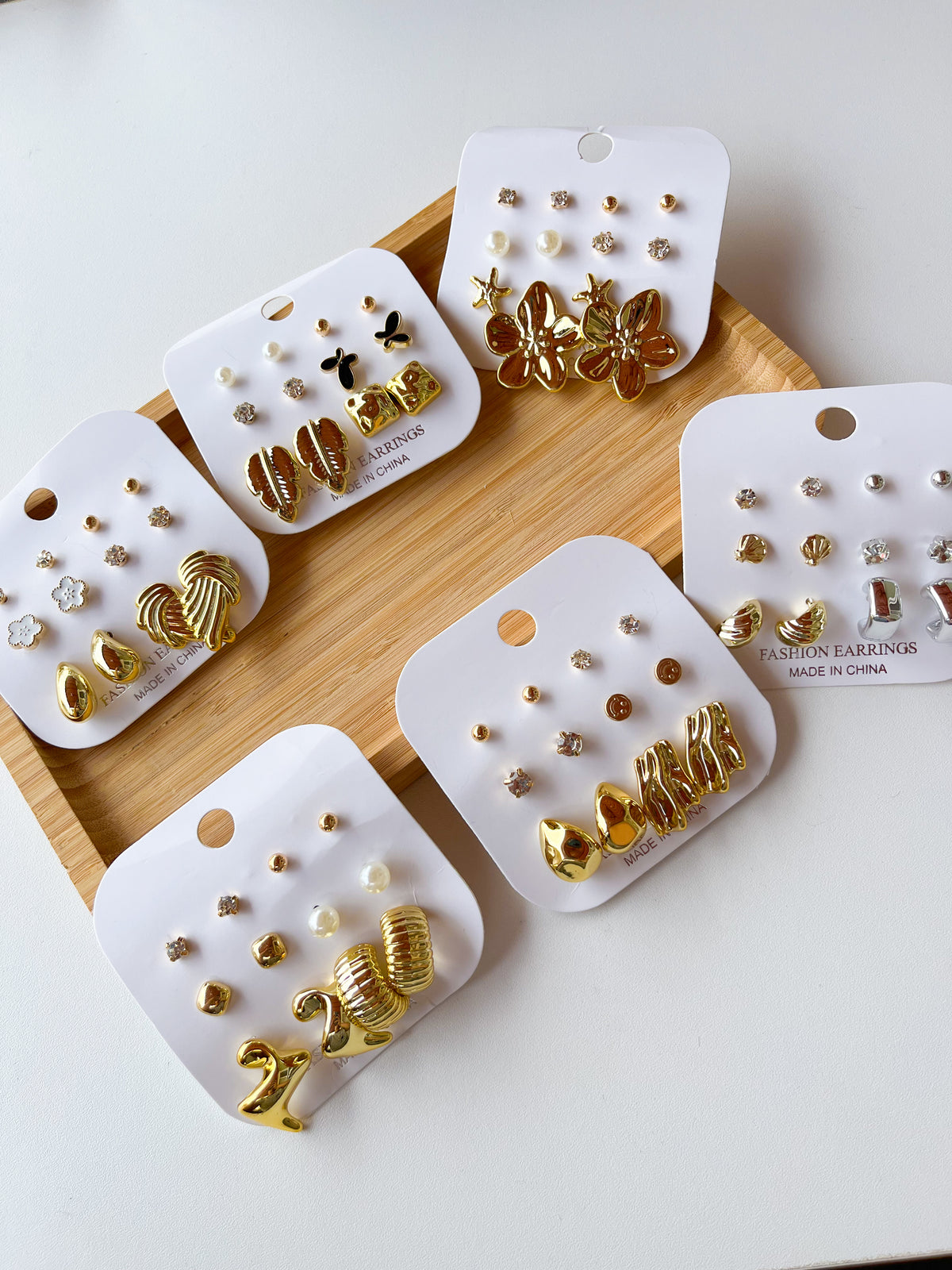 ETC-ARE-253 BLISTER X 6 PARES DE ARETES