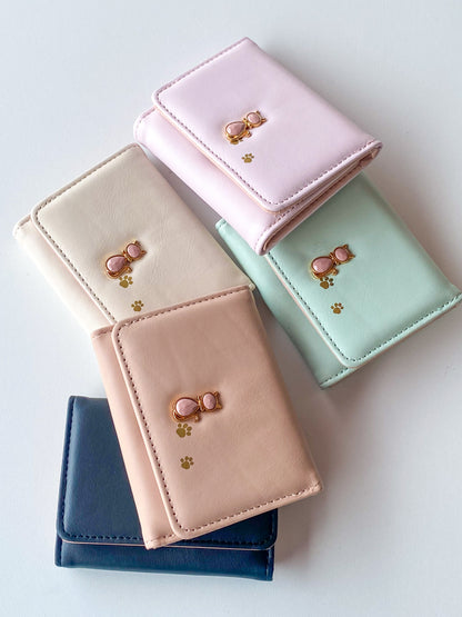 ETC-BILL-260206 - BILLETERA DE DIJE DE GATO 5 COLORES